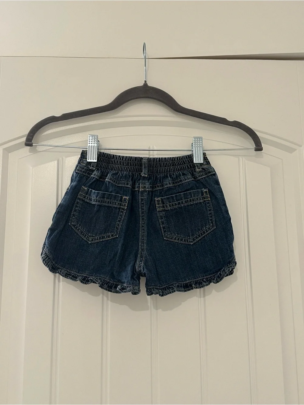 Gymboree Little Elephant Ruffle Denim Jean Shorts Sz 3T 2006 Summer Safari Line